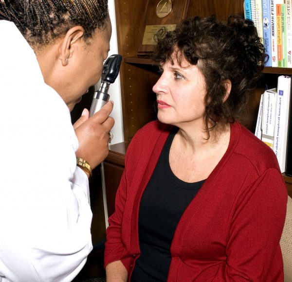 Woman Receiving Eye Exam